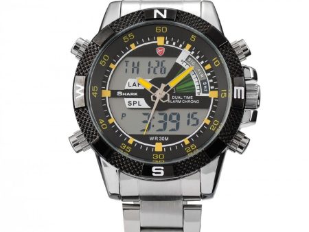 STEEL PORBEAGLE SHARK Sport Watch Black Yellow  SW 048 Hot on Sale