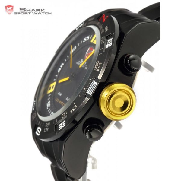 BULLHEAD Shark Sport Watch Black Yellow SW 099 For Sale