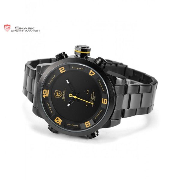 GULPER Shark 2 Sport Watch Black Yellow SW 361 on Sale