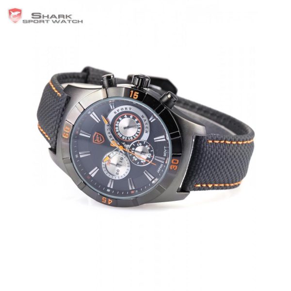 GANGES Shark 2nd Sport Watch Black Orange  SW 286 Cheap