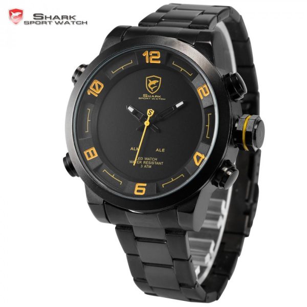 GULPER Shark 2 Sport Watch Black Yellow SW 361 on Sale