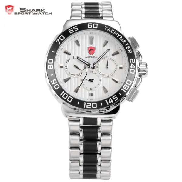 BLACKNOSE Shark Sport Watch Silver White SW 381 Sale