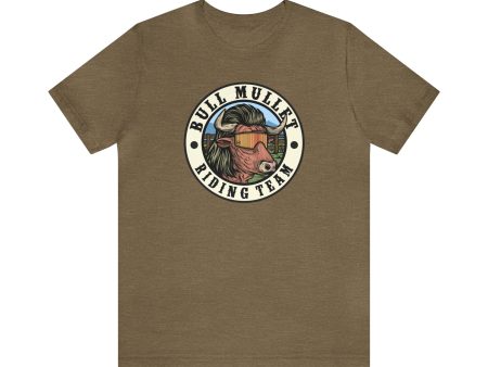 Bull Mullet Riding Team Badge Tee For Sale