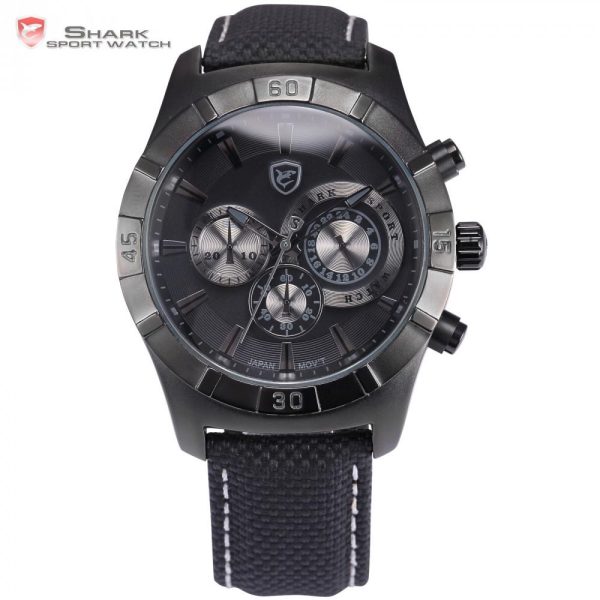 GANGES Shark 2nd Sport Watch Black Grey  SW 289 on Sale