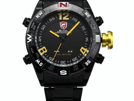 BULLHEAD Shark Sport Watch Black Yellow SW 099 For Sale