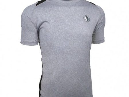 Grey Athletic Shirt with Black Accent Hot on Sale