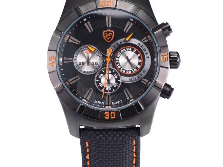 GANGES Shark 2nd Sport Watch Black Orange  SW 286 Cheap