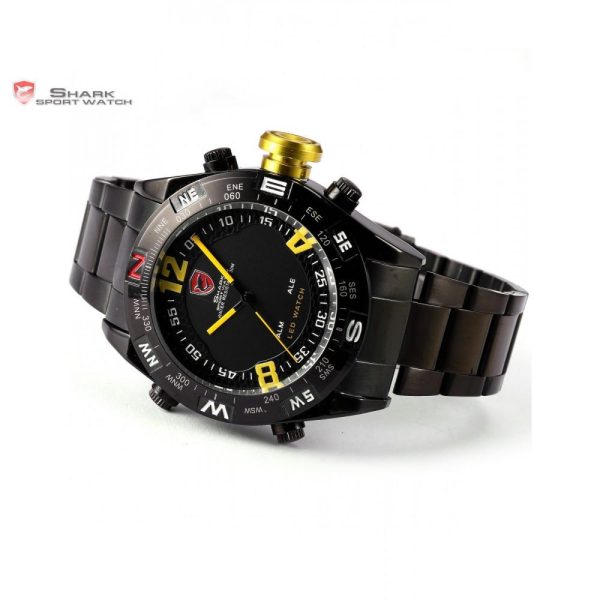 BULLHEAD Shark Sport Watch Black Yellow SW 099 For Sale