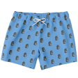 Duck Mullet Men s Swim Trunks - Blue Fashion