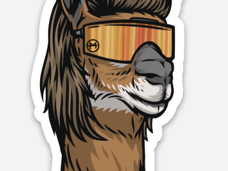 Llama Mullet Sticker Fashion