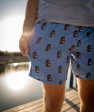 Duck Mullet Men s Swim Trunks - Blue Fashion