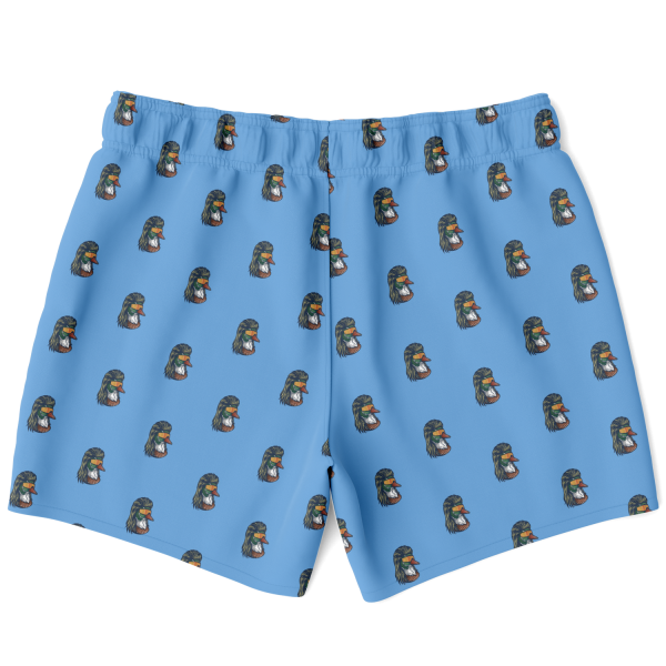 Duck Mullet Men s Swim Trunks - Blue Fashion