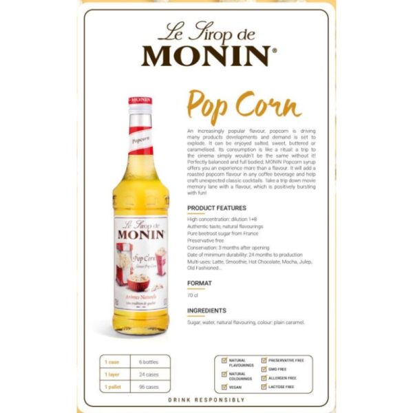 Monin Popcorn Syrup 700ml Sale