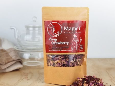 MagicT Rosy Strawberry: Dried Strawberry, Rose Petals and Hibiscus Online Sale