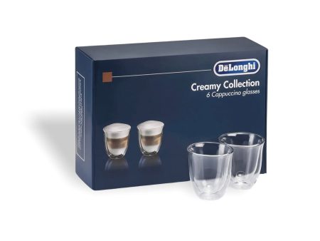 Delonghi  Creamy Collection 6 Cappuccino Glasses Online Hot Sale