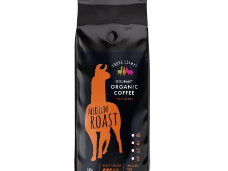 Three Llamas Coffee Organic Medium Roast on Sale