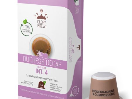 Duchess Decaf Espresso - 10 Compostable Pods Hot on Sale