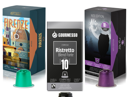 Ristretto Variety Pack - 3 Blends - 50 Pods Fashion