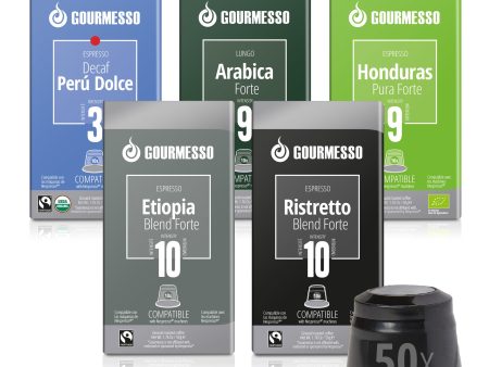 Fairtrade Espresso Variety Pack 50 Pods - 5 Blends Supply