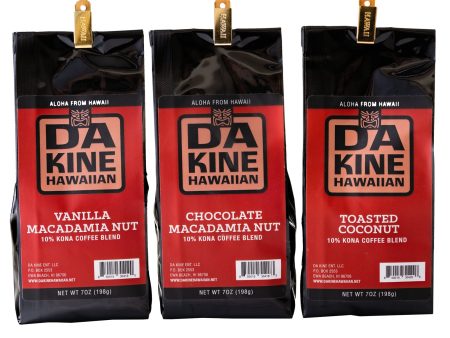 10% Kona Coffee Blend 3-Pack Mix-n-Match Sale