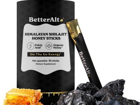 Better Alt Pure Himalayan Shilajit Sticks with Organic Honey, Saffron | Easy to Consume Shilajit| 30 Sticks for Energy Boost & Immune Support, 85+ Trace Minerals, 75%+ Fulvic Acid For Sale