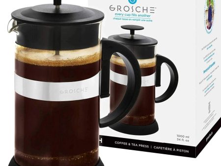 GROSCHE ZURICH Black French Press, 1000 ml Online